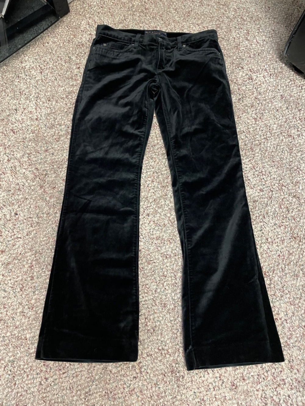 Vintage Y2K juicy Black Velvet Flared Pants